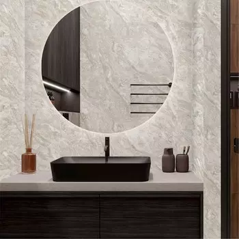 Стеновая панель ПВХ «Мрамор Корсика 672/1» Slim Light, 26002505 мм, цвет бежевый