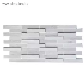 Панель ПВХ «Паркет», 980480 мм, дуб беленый