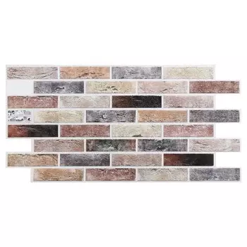 Стеновая панель ПВХ «Пластмаркет. Плитка Гамбург», 485960 мм, цвет коричневый