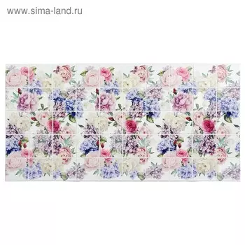 Панель ПВХ Плитка Гортензия 964х484 мм