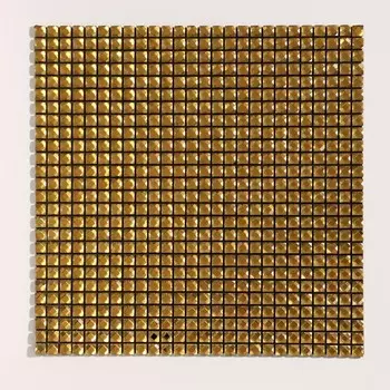 Панель самоклеящаяся 30*30см мозаика клетка золотистая