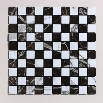 Панель ПВХ самоклеящаяся TAKE IT EASY «Клетка», мягкая, 300300 мм, цвет чёрно - белый