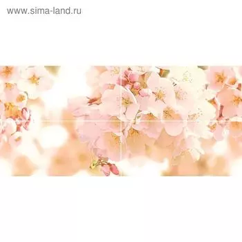 Панно Cherry CW2H454DT Черри (набор 4 шт.), многоцветное, 400х880 мм