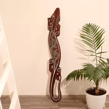 Панно дерево "Геккон" 100х14х1 см