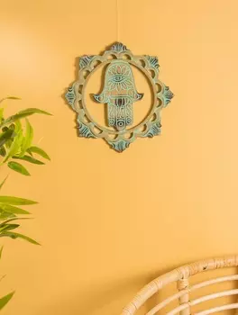 Панно «Хамса», 30301 см, МДФ, бежево-бирюзовое