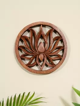 Панно «Лотос», дерево суар, 20202 см