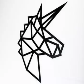 Панно металлическое "Единорог" фиолетовый, 30х30см