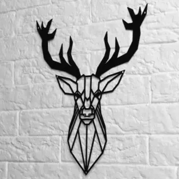 Панно металлическое "Олень" 30х30см
