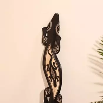 Панно настенное дерево "Геккон на гекконе" 1,5х15х100 см