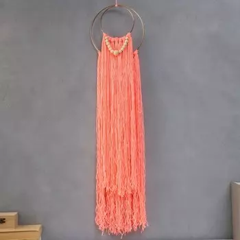 Панно настенное текстиль "Бохо" персиковый