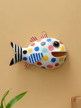 Панно «Рыба-хищник», 20124 см, дерево, разноцветное