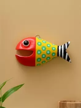 Панно «Рыба-хищник», 20124 см, дерево, разноцветное