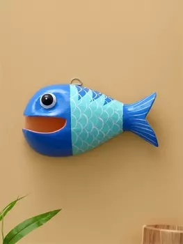 Панно «Рыба-хищник», 22115 см, дерево, разноцветное