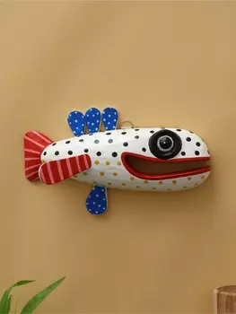 Панно «Рыба-хищник», 25155 см, дерево, разноцветное