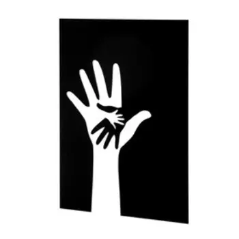 Панно металлическое "Семья" 30х20см