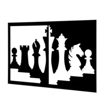Панно металлическое "Шахматы" 50х30см
