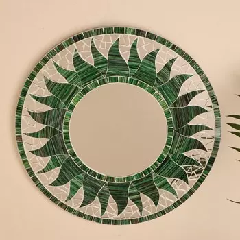 Панно зеркальное «Бежевое солнце», 40140 см