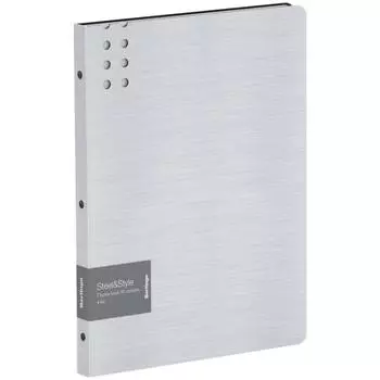 Папка 40 вкладышей А4 1800мкм Berlingo "Steel&amp;Style", 25мм, пластик (полифом), белая