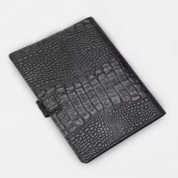 Папка для 1 комплекта документов на кнопке, формат А5, цвет чёрный