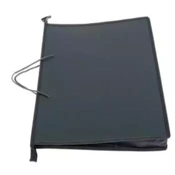 Папка А2 с ручками, 640 х 470мм, пластик, молния сверху, ПМ-А2-35, серая