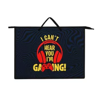 Папка для чертежей и рисунков A3, 470 х 345 х 50 мм, с ручками, пластик/текстиль, молния сверху, ПР 3 -20 "Я играю" 70589