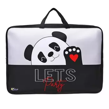 Папка для чертежей и рисунков А3, 470 х 350 х 75 мм, с ручками, текстильная, ПМД 3-20-4 Panda (ручки-тесьма) 69648