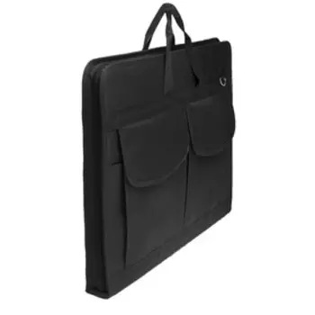 Папка для чертежей и рисунков А2, 65045050 мм, с ручками, текстильная, Estado, 3 кармана, чёрная