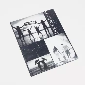 Папка для документов, 4 комплекта, цвет чёрный / белый