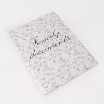 Папка для документов, 4 комплекта, цвет розовый