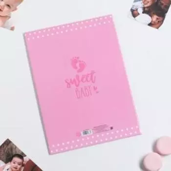 Папка для свидетельства о рождении для девочки, А4 «Мишка»