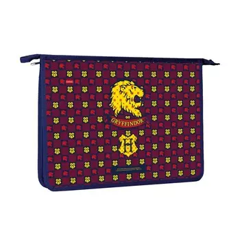 Папка для тетрадей А4, 340 х х 240 х 75 мм, 2 отделения, молния сверху, пластиковая, Hatber "Гарри Поттер"