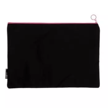 Папка для тетрадей А4, 240 х 235 мм, молнии сверху, кожзам, "Феникс+", розовая