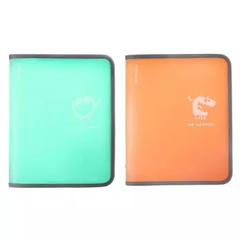 Папка для тетрадей А5+ 190x245x30мм, 600 мкм, ErichKrause "Pastel Bloom Monsters", пластик, молния вокруг, микс