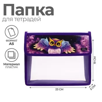 Папка для тетрадей, А5, пластиковая, 23195 см