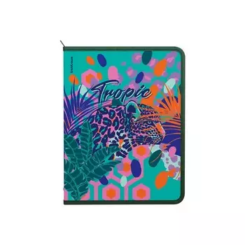 Папка для тетрадей на молнии А4+, 550 мкм, ErichKrause " Tropical", до 300 листов