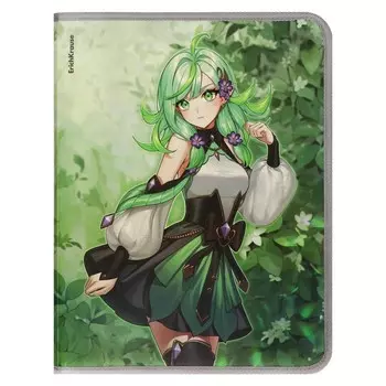 Папка для тетрадей на молнии А4+, 550 мкм, ErichKrause "Manga (Pistachio)", до 300 листов