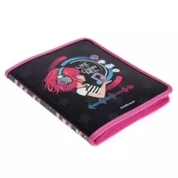 Папка для тетрадей на молнии А5+, ErichKrause Top Blogger, до 150 листов, с рисунком