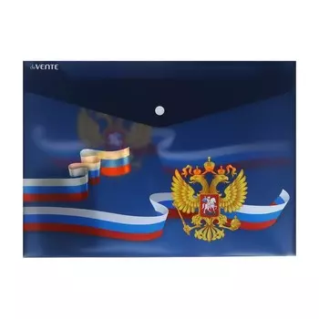Папка-конверт на кнопке А4, 180 мкм, deVENTE "Герб", непрозрачная