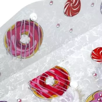 Папка-конверт на кнопке А4, 180 мкм "Сладкое настроение. Пончики", пластик