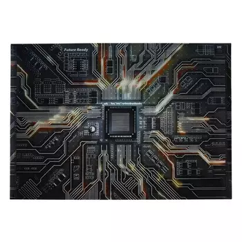 Папка-конверт "Чип" на кнопке А4, 350 мкр, черная