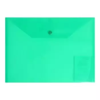 Папка-конверт на кнопке А4 Clear Bag, 200 мкм, прозрачная, микс
