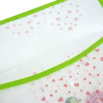 Папка-конверт на кнопке с окантовкой А4, 400 мкм, «Авокадо. Любовь», пластик, МИКС