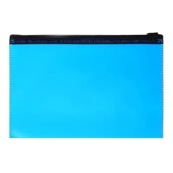 Папка-конверт на ZIP-молнии С6 (175х117 мм), 180 мкм, ErichKrause "Diamond Total Blue", полупрозрачная, тиснение, синяя