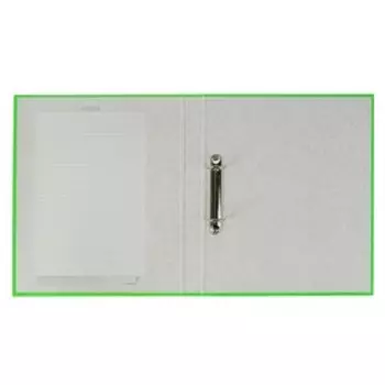 Папка на 2 кольцах А4, ErichKrause Neon, 35 мм, 1750 мкм, ламинированная, твердая обложка, салатовая