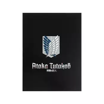 Папка на 2 кольцах А5 "Атака Титанов_Сезон 1-3", твёрдая обложка, глянцевая ламинация