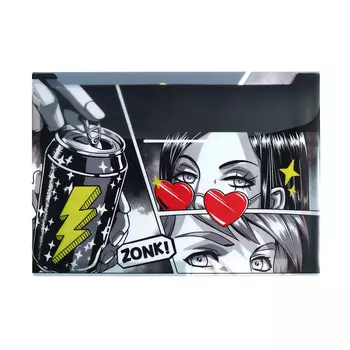 Папка на клапане А4, 330 х 235 мм, 180 мкм, Феникс "Аниме"