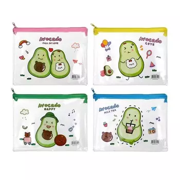 Папка на молнии А5 "Авокадо", МИКС