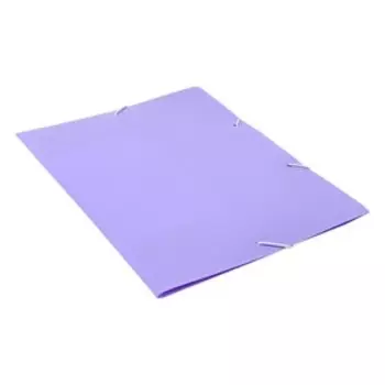 Папка на резинке А4, 500 мкм, Calligrata, Pastel, корешок 20 мм, до 150 листов, тиснение "песок", лаванда