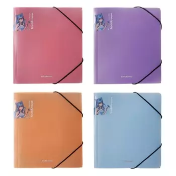 Папка на резинке А5+, 600 мкм, ErichKrause "Matt Manga", для тетрадей, тиснение "песок", микс