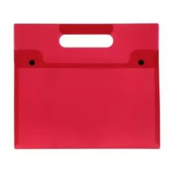 Папка-портфель А4 1отд Феникс на кнопке 320*280 выруб.ручка красная 48224